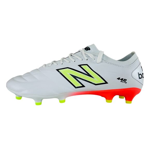 New Balance 442 Elite FG v2 White Men's Wide 2E Soccer Cleats MS41FEB2 - Picture 1 of 11